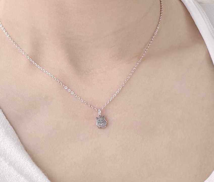 銀製　世界に一つだけのネックレス　　愛犬・愛猫・ペット・動物・うさぎ・鳥・ハムスター・インテリア