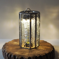 ステンドグラス製ランタンシェード『GlowShade』／ゴールゼロ対応／一点もの 4579723c640201f9eb38acf39904f2