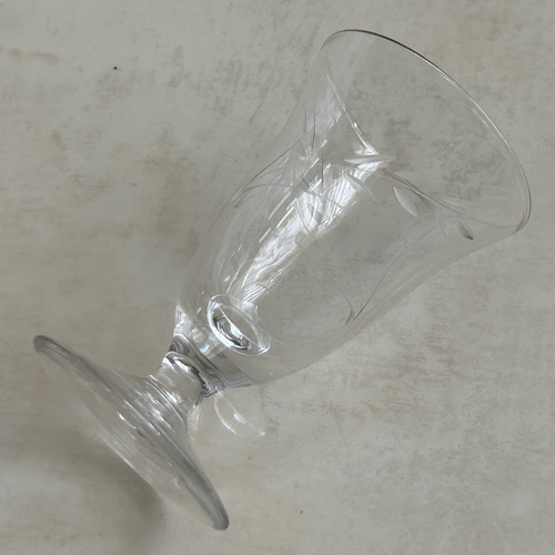 フランスVintage リキュールグラス 麦の穂柄 ガラス器 パフェグラス