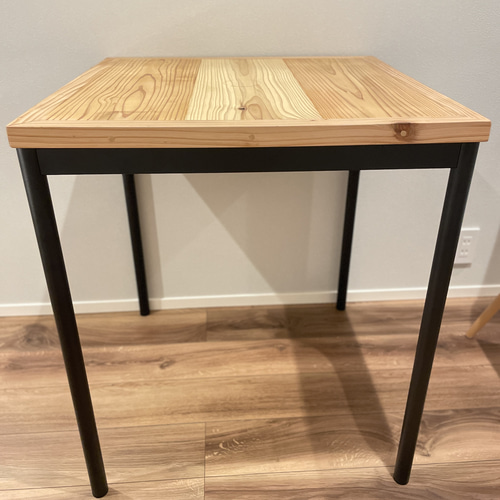 1点限り3980円【天然木カフェ板×アイアン脚】カフェスタイルテーブル