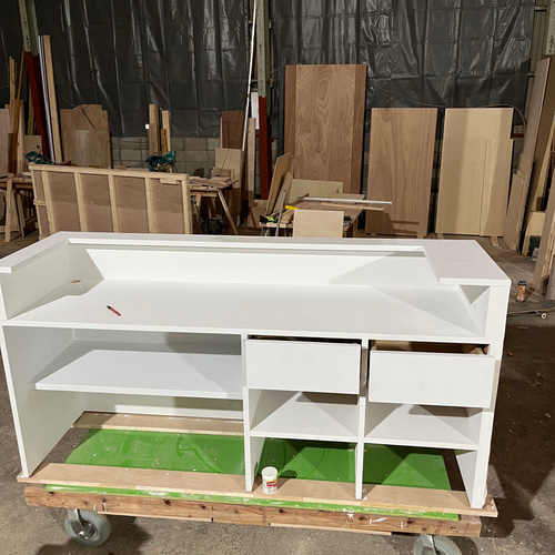 店舗什器シリーズ】ワイド180【岩っぽい】 カウンター レジカウンター