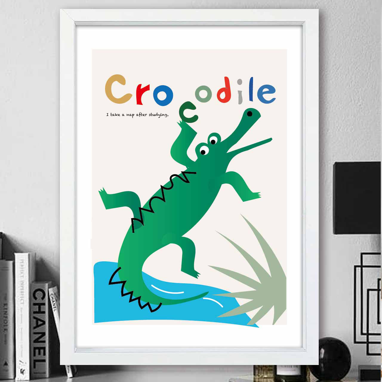 よくできました　ワニ　送料無料　お気に入り9600件突破　ポスター　アートポスター　アート/sei検索新着順　2733 4,814円