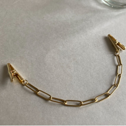 帽子クリップ　羽織留め　チェーン　ゴールド　金　ステンレス　長羽織　レース　薄羽織　クリップ　羽織紐 1枚目の画像