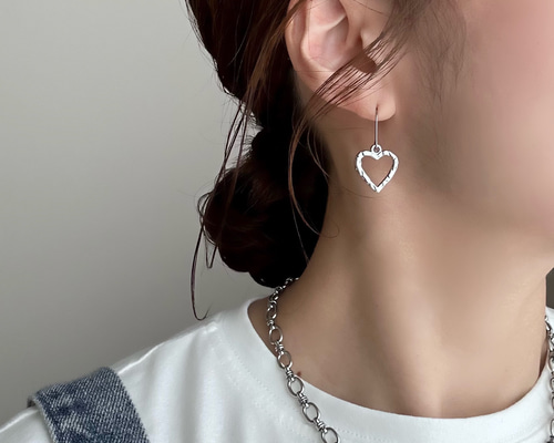 ハンマーハート ❤︎ デザインピアス・イヤリング 】ゴールド シルバー