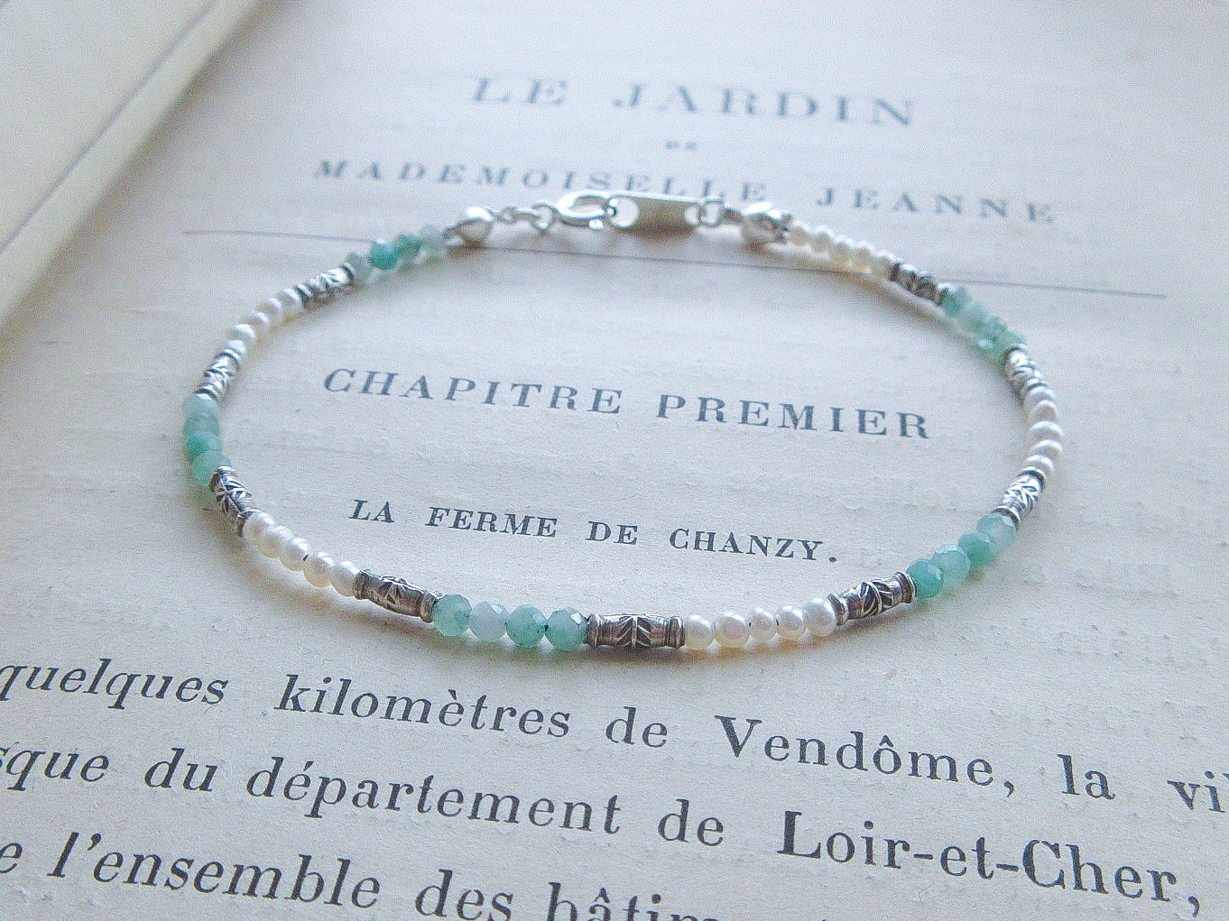 ❮再販×2❯天然石★ エメラルド　ベビーパール　カレンシルバー　ブレスレット