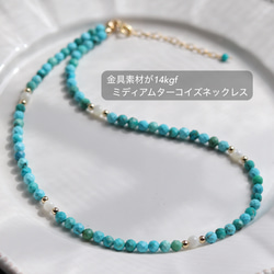 パラオブルー・ビビットカラーターコイズのネックレス(サージカルステンレス) 16枚目の画像