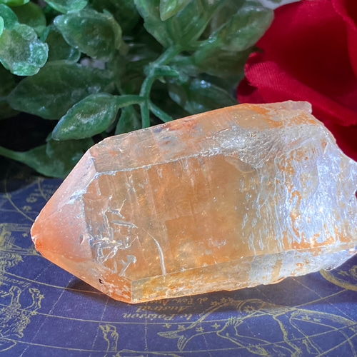 蜜柑水晶 タンジェリンクォーツ ２点 タンジェリンクォーツ 蜜柑水晶 天然石 水晶 鉱物 一点物 健康