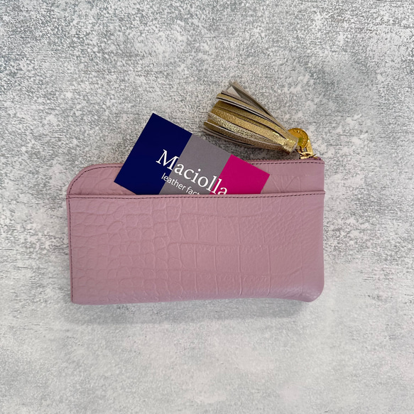 【全5色80通りのがオーダーができる！】軽くてコンパクト☆L字ファスナー長財布『coronコロン』 グリーンシリーズ 18枚目の画像