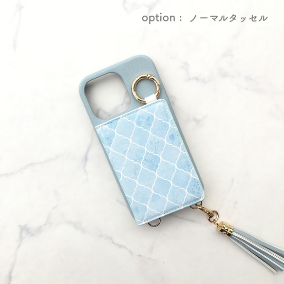 全機種対応 ♡北欧ﾓﾛｯｶﾝ柄  ﾐﾗｰ 4枚ｶｰﾄﾞ収納 アイフォン スマホケース  背面カバー iPhone16 他 8枚目の画像