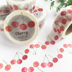 さくらんぼ　マスキングテープ（Washi tape） 1枚目の画像