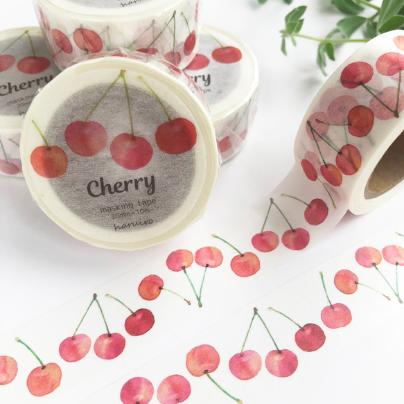 さくらんぼ　マスキングテープ（Washi tape） 1枚目の画像