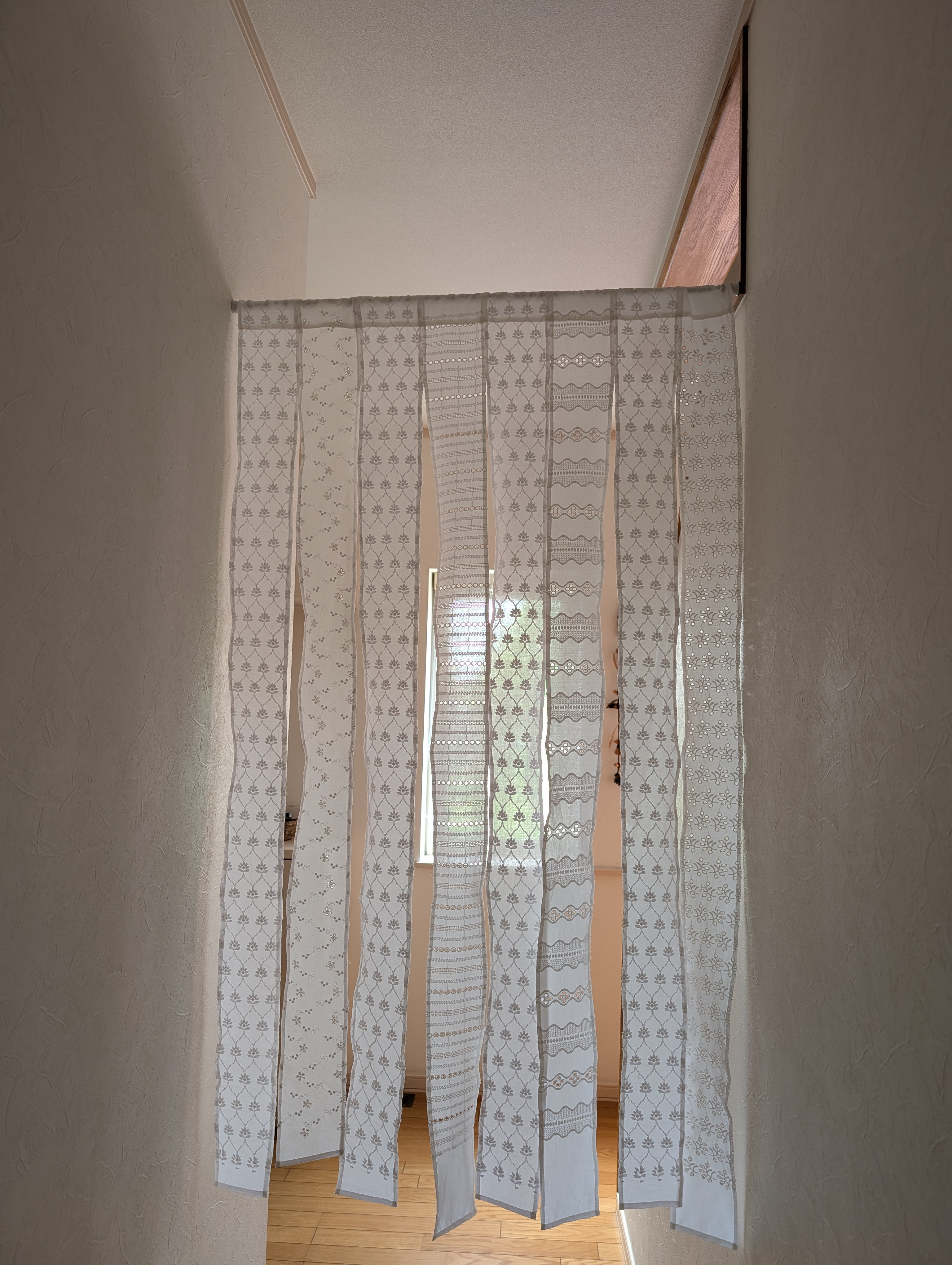 ❤コットンレース♥️8連のれん♥️アンティーク風インテリア❤ロマンチック❤★77✕125〜135★