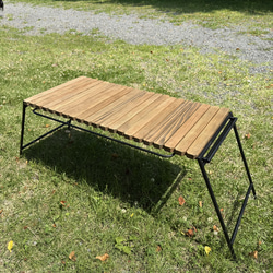 ジャコビーン色 IGT対応 組み立て式アイアンテーブル 幅86cm フラット