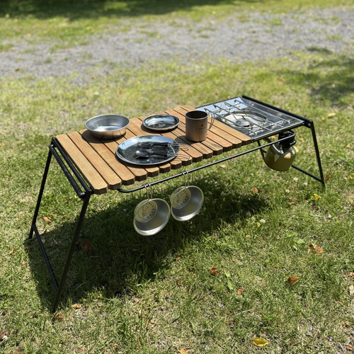 アイアンテーブル igtテーブル ジャコビーン色 IGT対応 組み立て式アイアンテーブル 幅86cm フラット