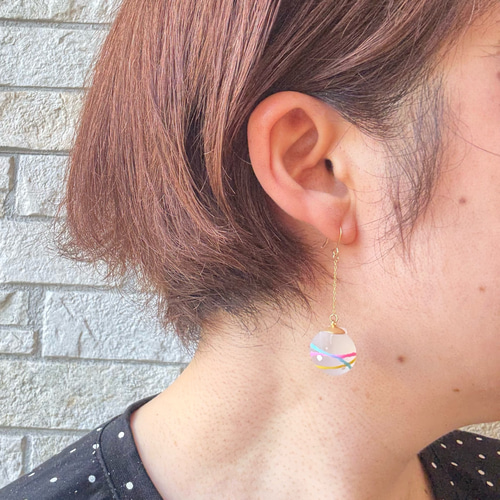 ミニミニ風鈴風♥にゃんこ ヨーヨー ピアス/イヤリング✩.*˚ お得セット】人気の風鈴&水風船の耳飾りセット 数量限定