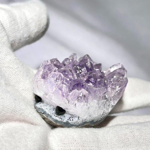 アメジスト/ピンクアメジスト クラスター ハリネズミ型 40mm