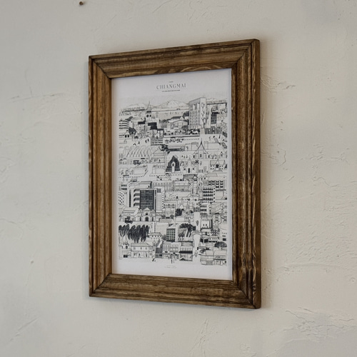 A4対応】アンティークフレーム 木製 額縁 ミラー 写真 ポスター