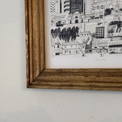 A4対応】アンティークフレーム 木製 額縁 ミラー 写真 ポスター