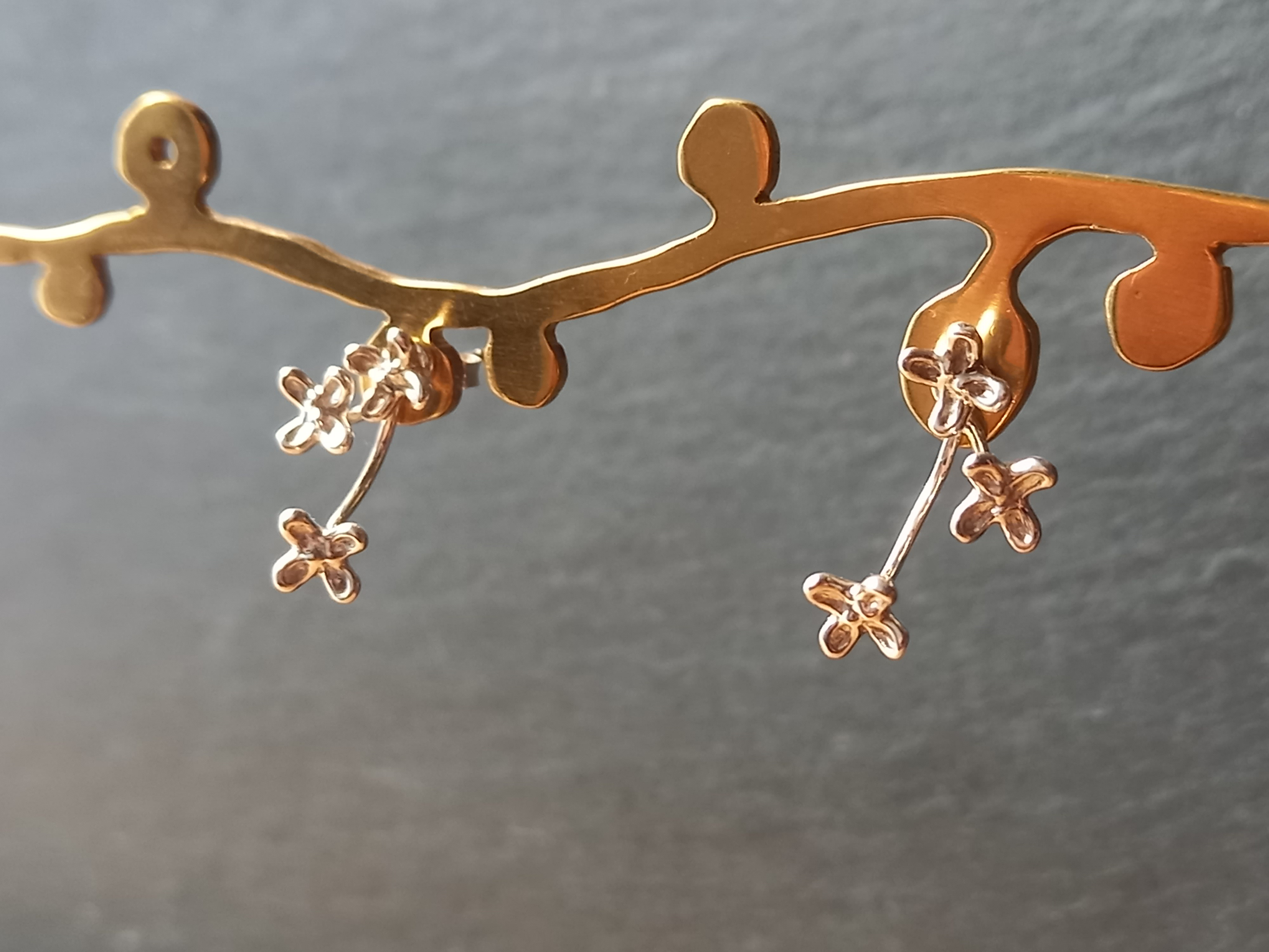 Utoka ☆  silver    金木犀 ピアス b    2way