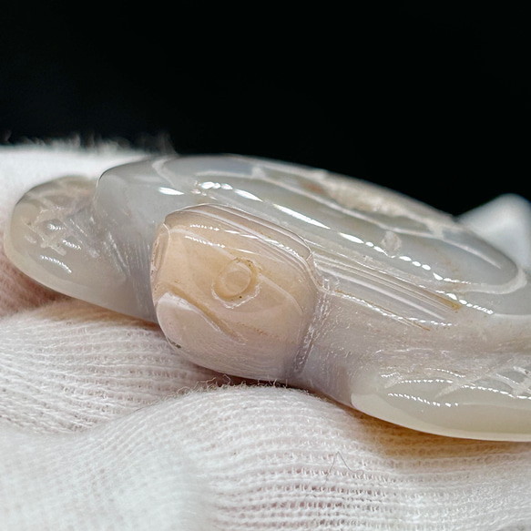 アゲートジオード カメ（亀）さん 1個 50mm 天然石置物・天然石