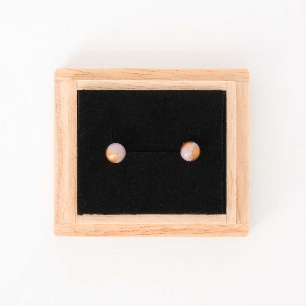 輪島でうまれた うるしのピアスとイヤリング ◆ふじgold+◆/ ＊能登のやさしい風景色＊