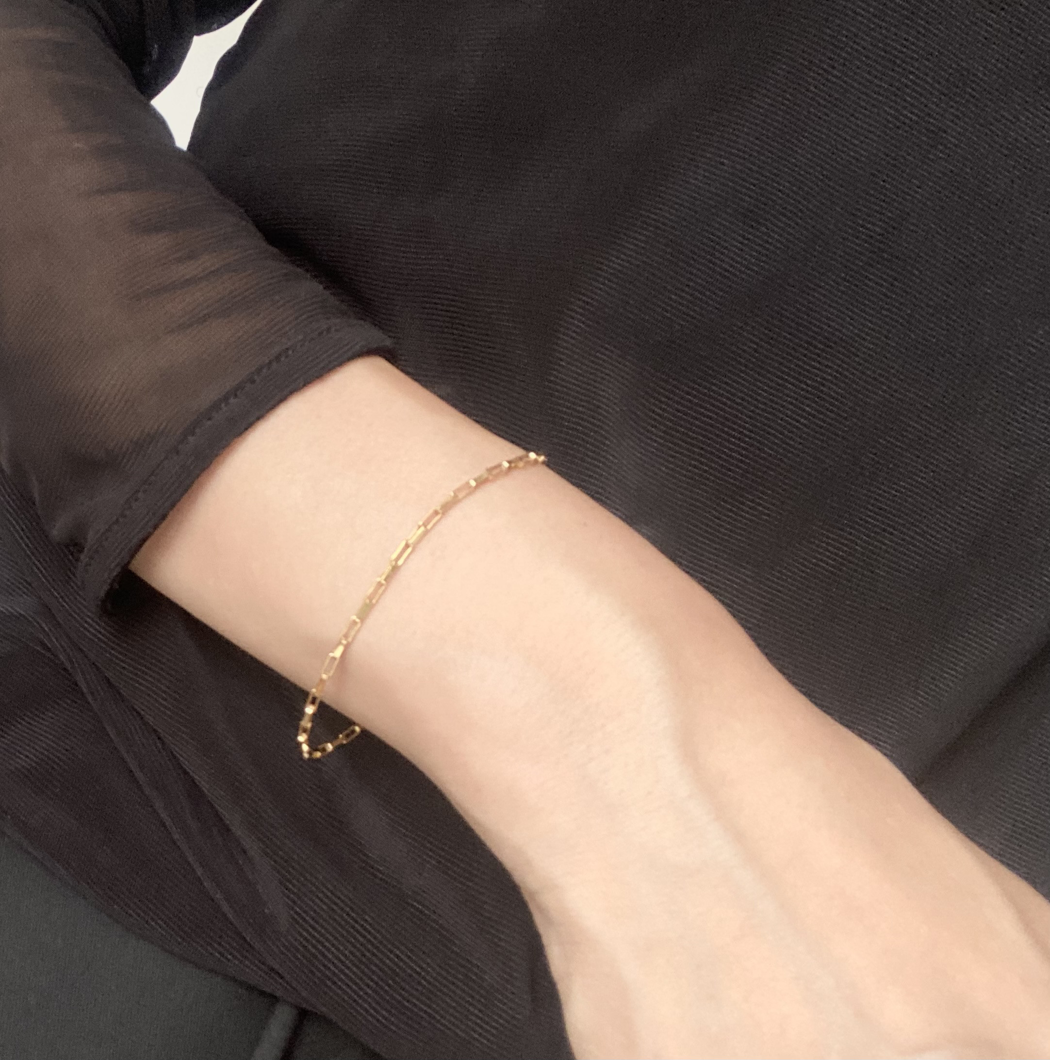 14kgf Clear box chain ブレスレット