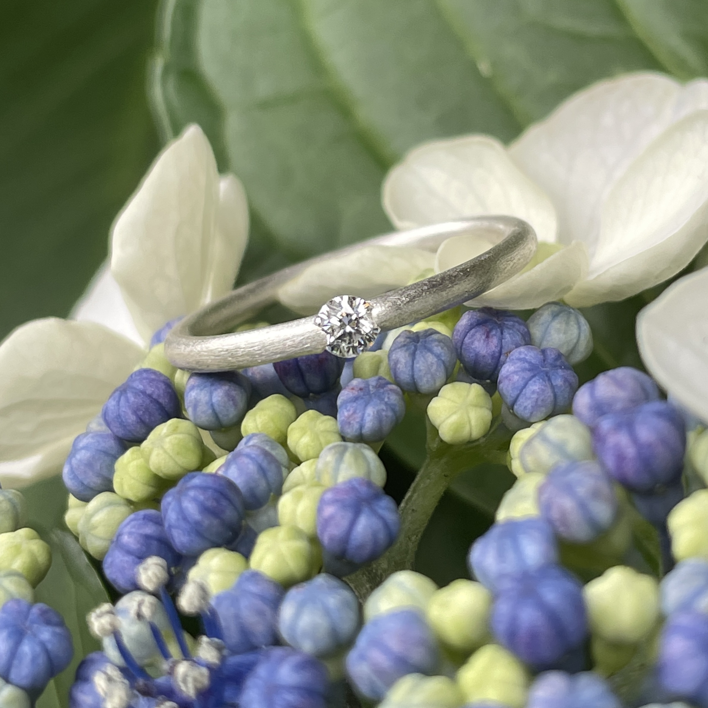 クリアー　ダイヤモンド　約3㎜　plain　シルバーSV925リング