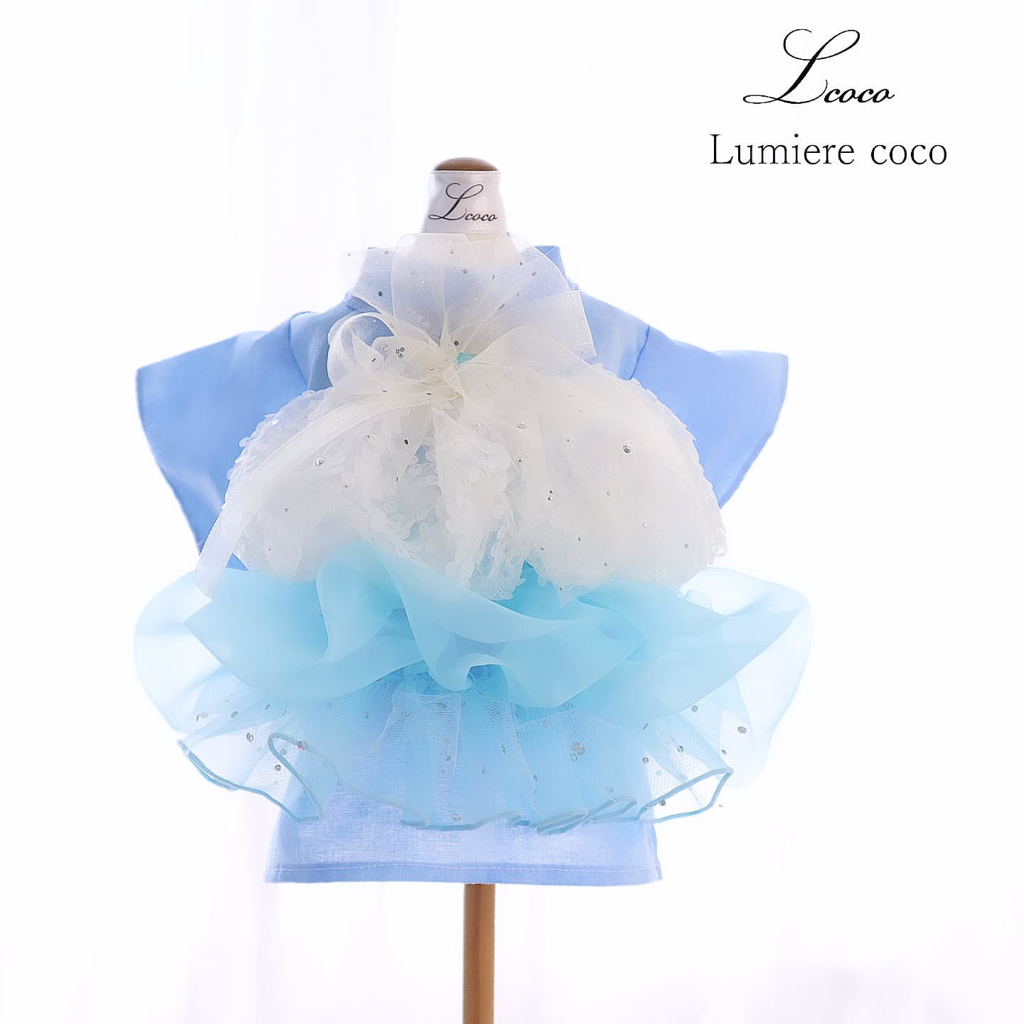 犬服＊浴衣・かき氷 (ブルーハワイみるく)