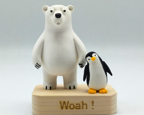コンコンブル ペンギン シロクマ 置物 フィギュア 白クマとペンギン フィギュア 置物 インテリア オブジェ 人形