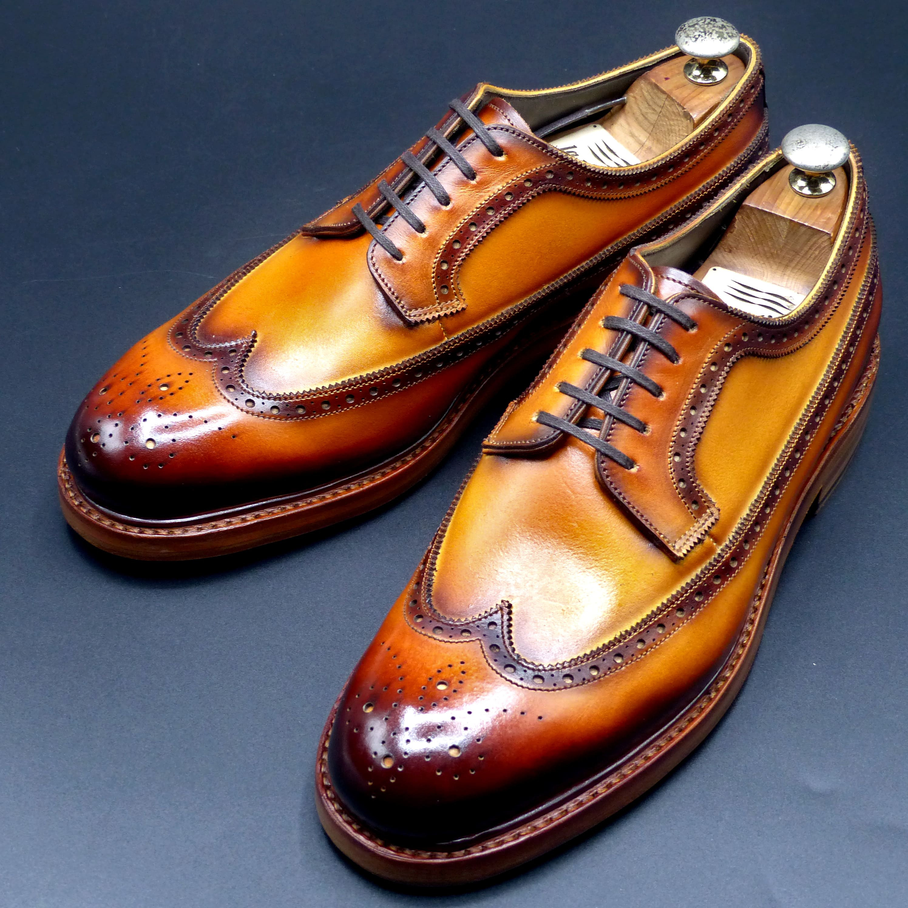 在庫セール【360°グッドイヤー製法】WRI-006 25.5cm 飴栗色 伝統色パティーヌ仕上げ