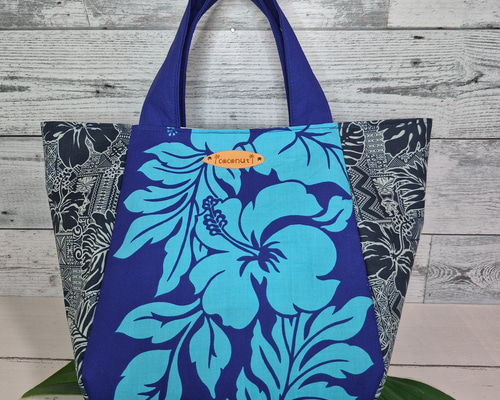 ハワイアン4枚はぎバック ハワイアンバック トートバッグ ココナッツ