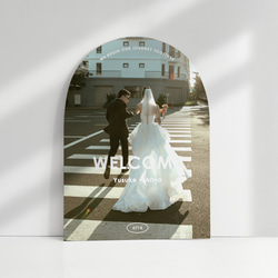 [選べる6デザイン] アーチフォトボード｜アーチボード｜ウェルカムボード｜結婚式｜ウェディング｜前撮り｜アーチ 2枚目の画像