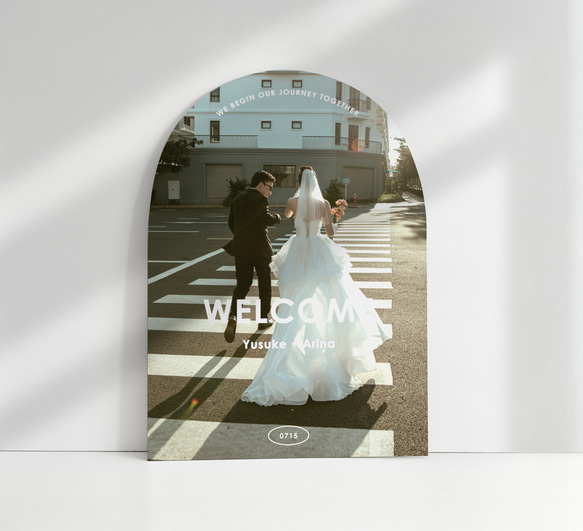 [選べる6デザイン] アーチフォトボード｜アーチボード｜ウェルカムボード｜結婚式｜ウェディング｜前撮り｜アーチ 2枚目の画像