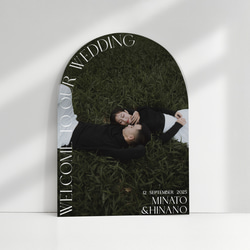 [選べる6デザイン] アーチフォトボード｜アーチボード｜ウェルカムボード｜結婚式｜ウェディング｜前撮り｜アーチ 5枚目の画像