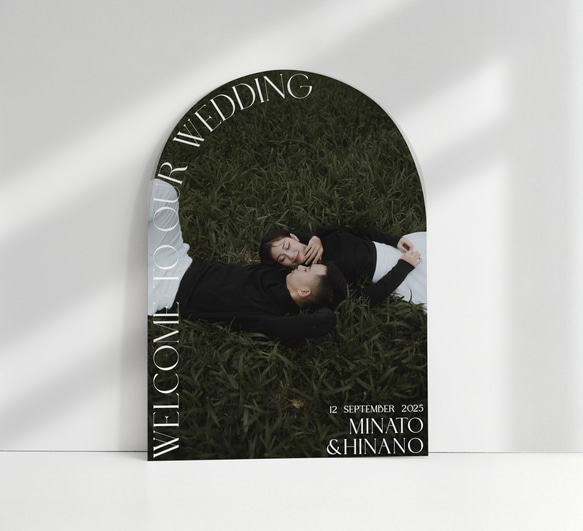 [選べる6デザイン] アーチフォトボード｜アーチボード｜ウェルカムボード｜結婚式｜ウェディング｜前撮り｜アーチ 5枚目の画像