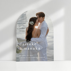 [選べる6デザイン] アーチフォトボード｜アーチボード｜ウェルカムボード｜結婚式｜ウェディング｜前撮り｜アーチ 6枚目の画像