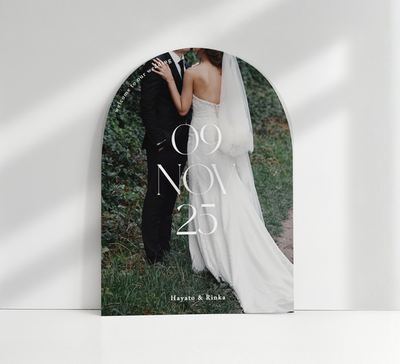 [選べる6デザイン] アーチフォトボード｜アーチボード｜ウェルカムボード｜結婚式｜ウェディング｜前撮り｜アーチ 4枚目の画像