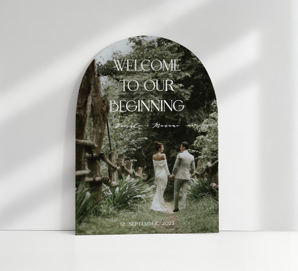 [選べる6デザイン] アーチフォトボード｜アーチボード｜ウェルカムボード｜結婚式｜ウェディング｜前撮り｜アーチ 3枚目の画像