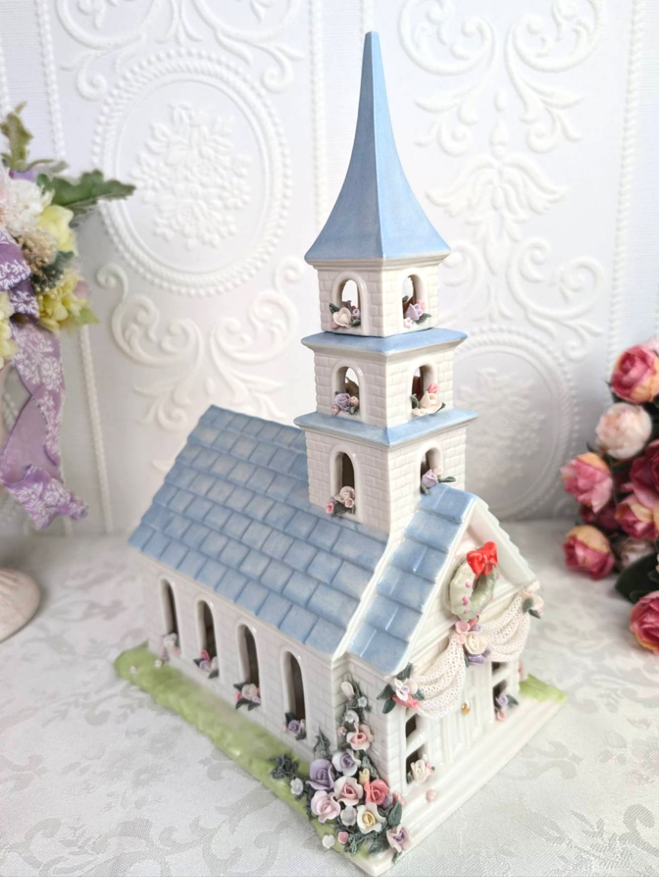 ポーセレン レースドール【 春の教会 】 磁器 人形  発表会 プレゼント