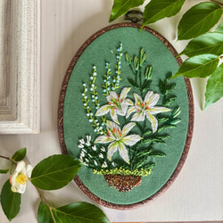 【専用】★ハンドメイド★ 刺繍タペストリー 『ゆり』 受注製作》アヤメ＆ルピナス Iris sanguinea ＆Lupinus Garden