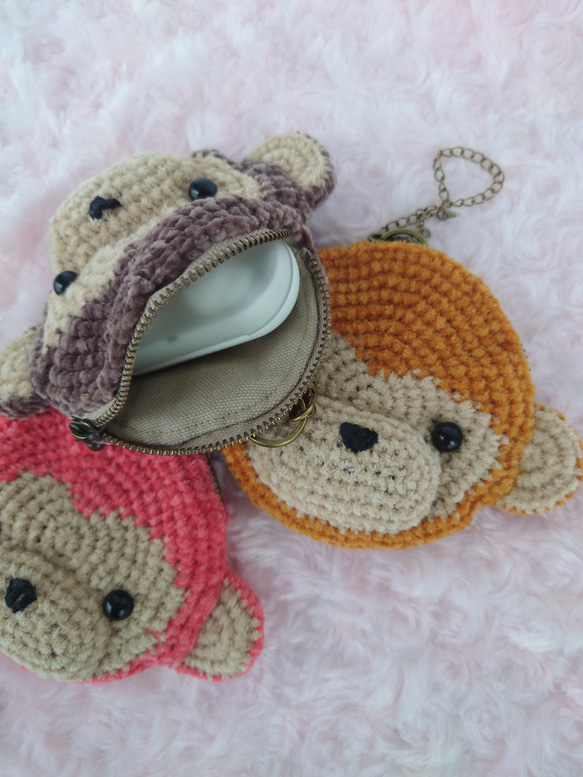 小物入れになる　おさる　バックチャームポーチ 4枚目の画像