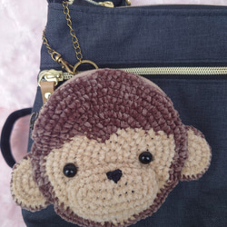 小物入れになる　おさる　バックチャームポーチ 11枚目の画像