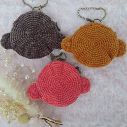 小物入れになる　おさる　バックチャームポーチ 2枚目の画像