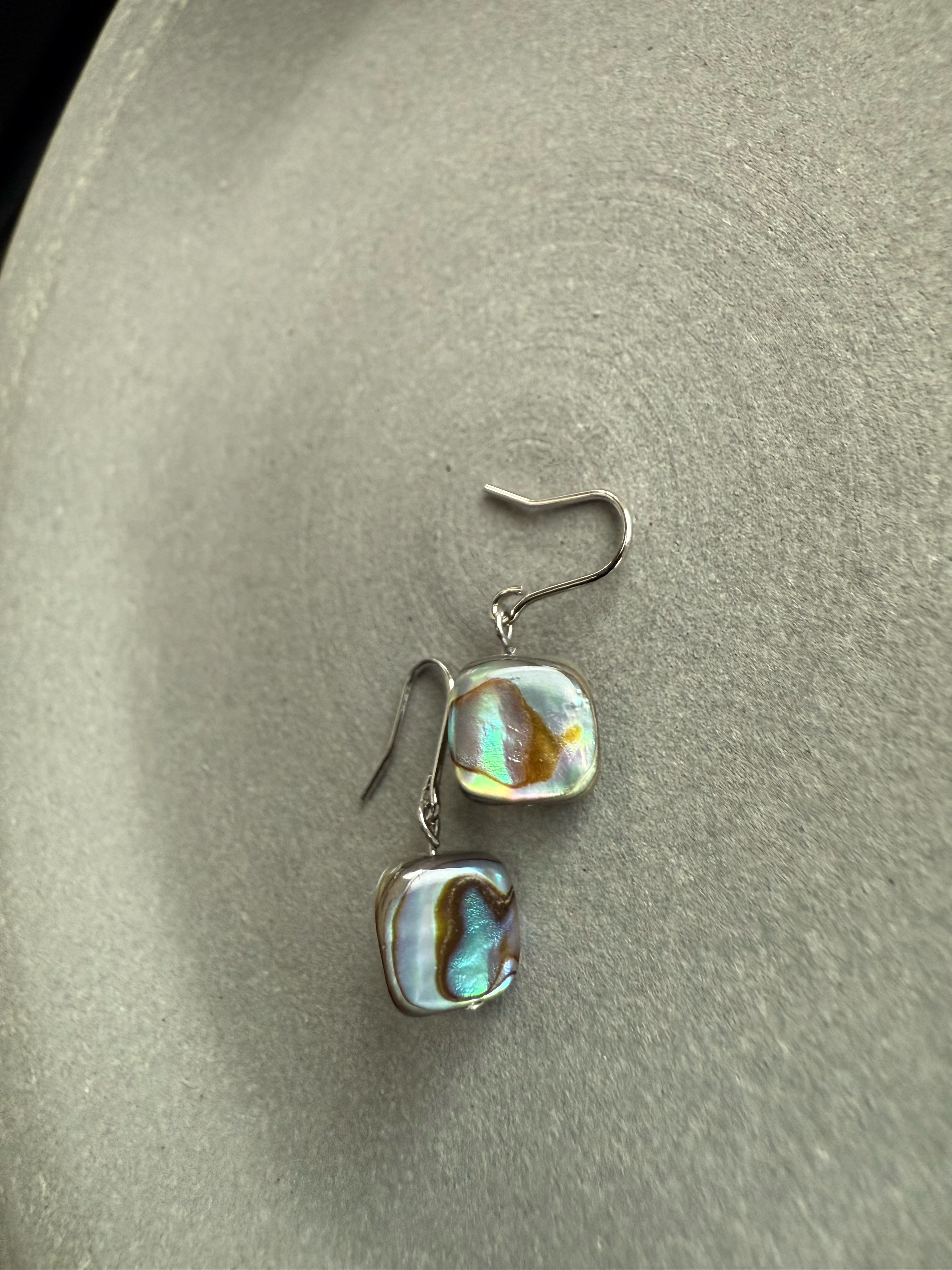 美しいアバロンシェル♚ピアス/ノンホールピアス