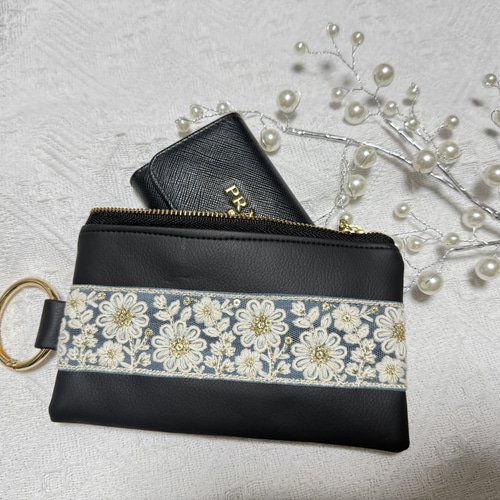 インド刺繍 金具付きポーチ ポーチ mignon. 通販 19453531
