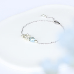 天然無処理 ラリマー デザイン ブレスレットNo650 ブレスレット 天然石