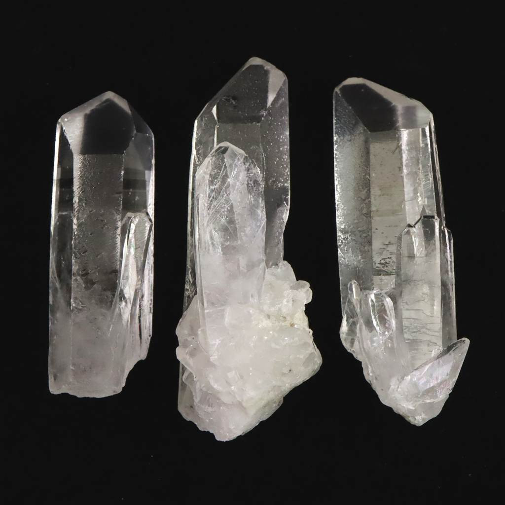 ブラジル トマスゴンサガ産 水晶　原石 3本セット 111g #78620