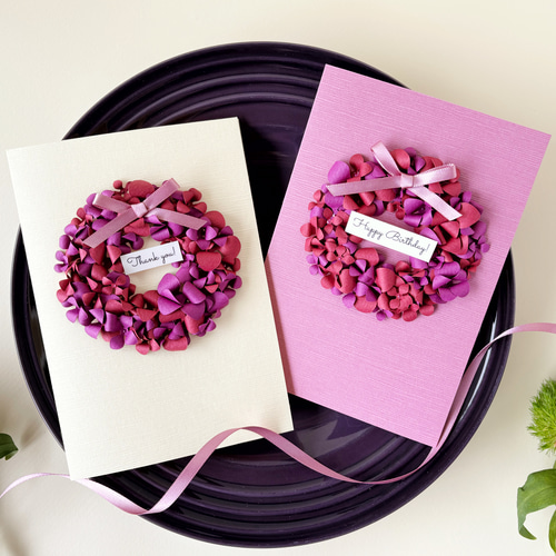 フォロワー様限定1200円世界に1つだけ紫陽花ハンドメイドメッセージ