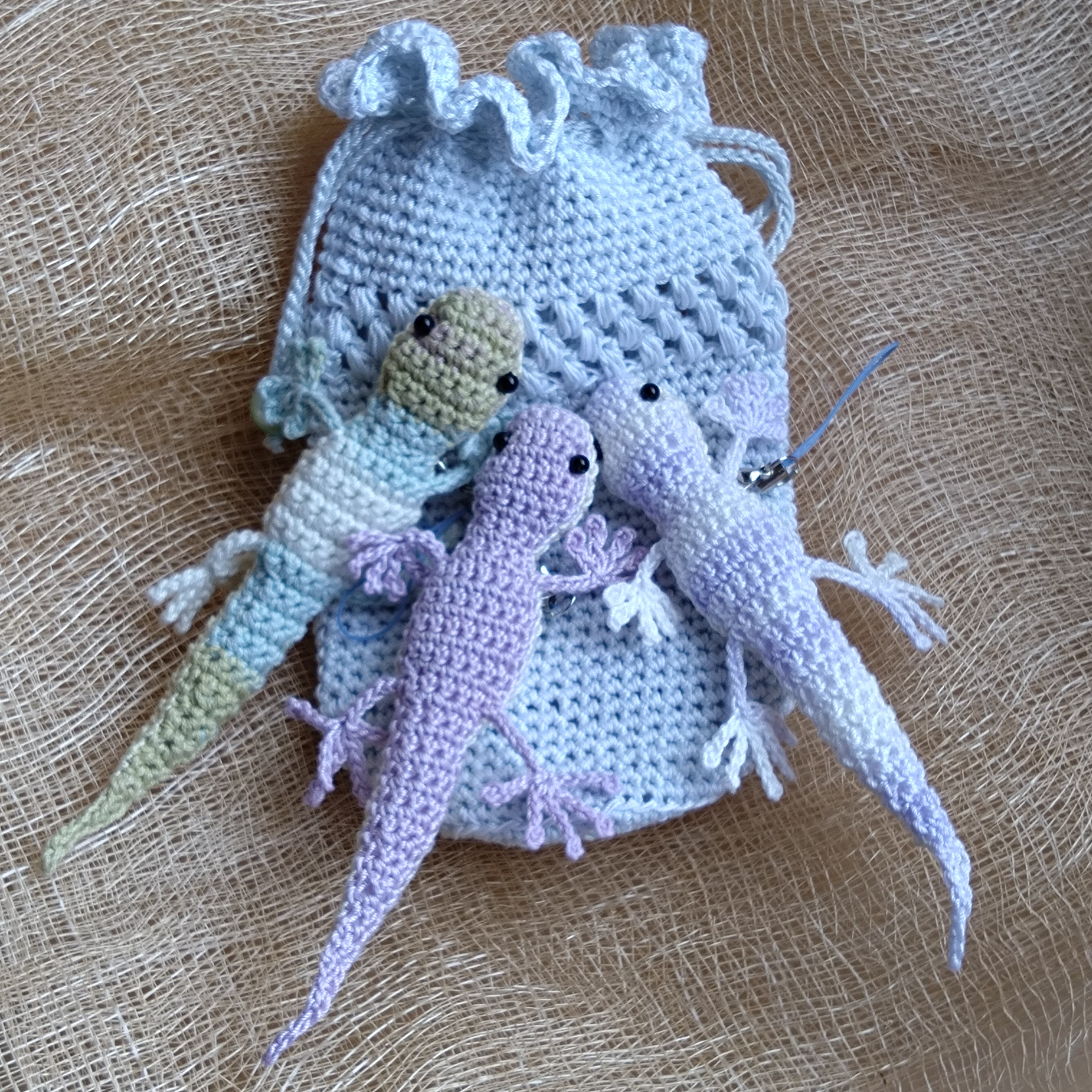 「やもりん福袋-2」夏　ヤモリ　ボトルカバー　家守　あみぐるみ 縁起物 ストラップ