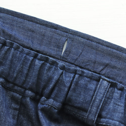脚すっきり、やわらかデニム テーパードパンツ オールシーズンOK（インディゴ） PT03 20枚目の画像